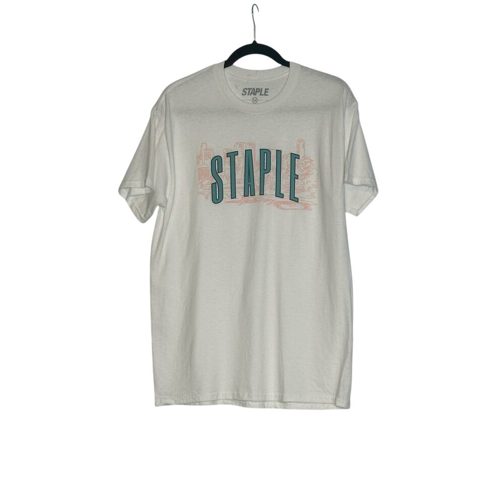 Staple Pigeon white graphic short sleeves t shirt size Medium